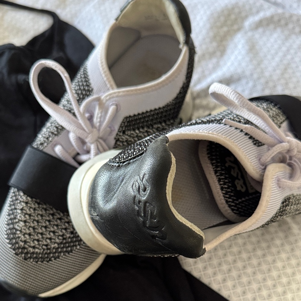 ASH Knit Sneakers with leather trim